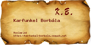 Karfunkel Borbála névjegykártya